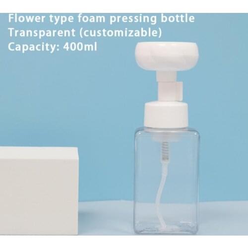 Soap Bottle Dispensers Foaming Lotions Refillable Bottle Flower Pump Head Soap Shampoo Cosmetic Empty Bottle Bathroom Products