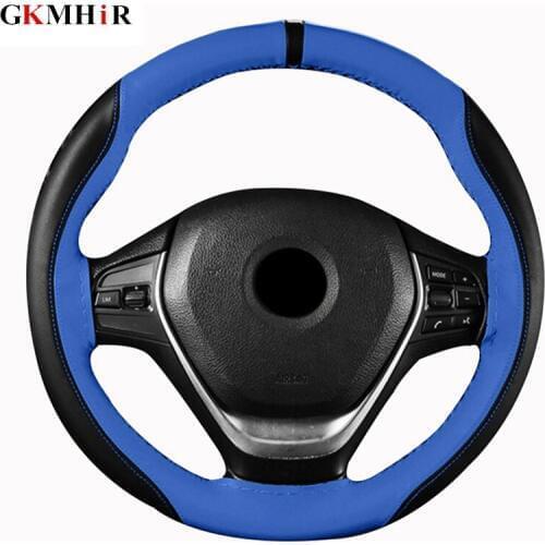DIY Car Steering Wheel Cover Artificial leather Braid on the Steering-wheel With Needle and Thread Interior Accessories