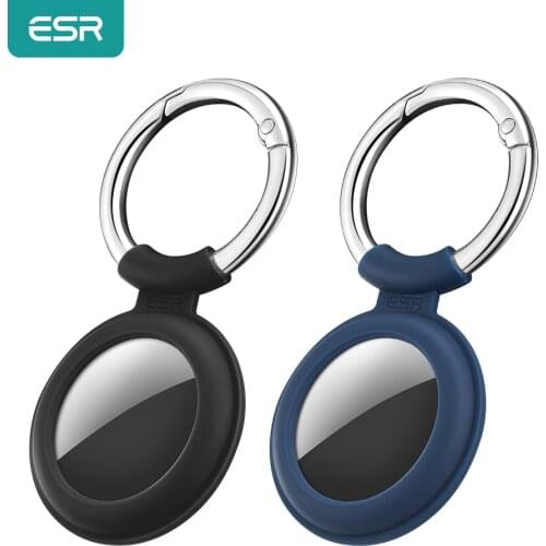 ESR for Airtag Air Tag 2PCS Protector Keychain for Apple Airtags Case Air Tags Tracker Multicolor Silicone Protective Cover 2021