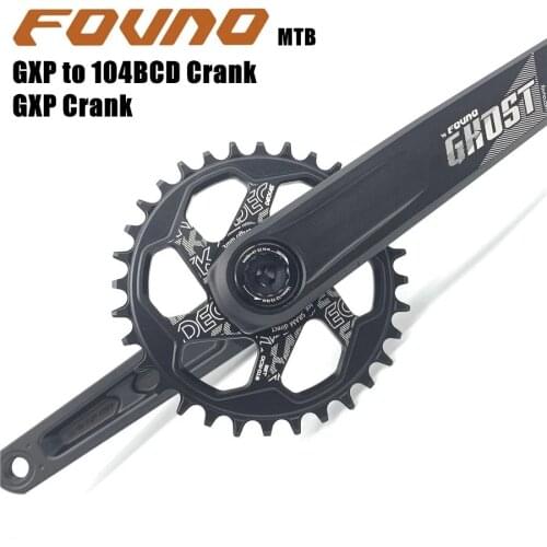 Fovno-manivela de bicicleta GXP a 104 bcd, manivela de bicicleta de montaña de aleación de aluminio para shimano SRAM