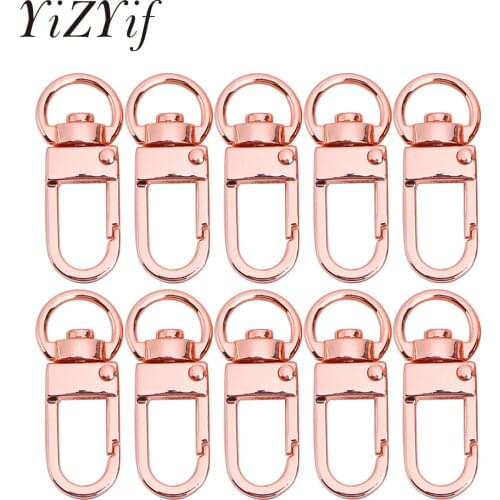 YiZYiF5Pcs/10Pcs Alloy Swivel Lanyard Snap Trigger Hook Lobster Claw Clasps Jewelry Making Supplies Bag Keychain DIY Accessories