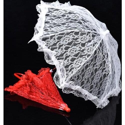 Lace Umbrella Stage Performance Embroidery Lace Umbrella Bridesmaid Bride Prop Craft Umbrella Wedding Party Decoration SN3822