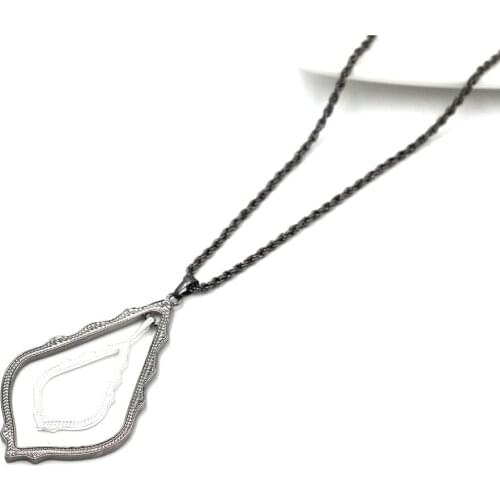 Fashion Big Double Water Drop Necklace Pendant for Women