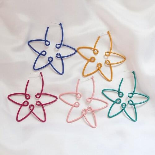 Handmade star/pentagon shape 30pcs/lot alloy fashion women stud charms earrings diy jewelry pendants accessory