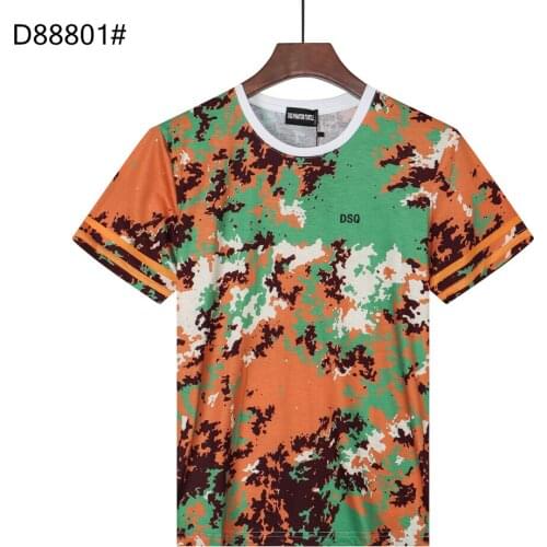 DSQ PHANTOM TURTLE Mens Short Sleeve Logo Series Graphic T-Shirt Men Fashion Print Cotton Tees Breathable Quality Tops D88801