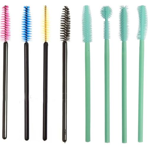 50pcs/Pack Disposable Mascara Wands Eyelash Brush Mascara Applicator for Eye Lashes Micro Makeup Brush Eyelash Extension Tools