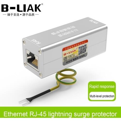B-LIAK Ethernet Network Card RJ45 Surge Protector Thunder Lightning Arrester Protection Device