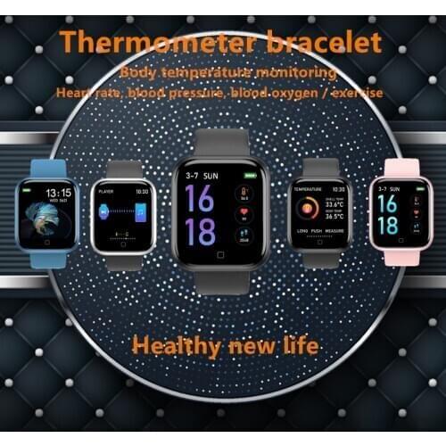 Smart Watch Heart Rate Monitor T80S Body Temperature Fitness Tracker sport Blood Pressure Smart Bracelet For Men Women
