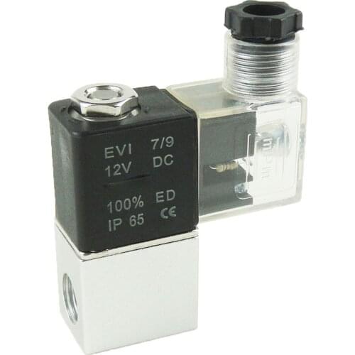 Air solenoid valve 2/2 way normally closed 1/4" DC24V 2V025-08