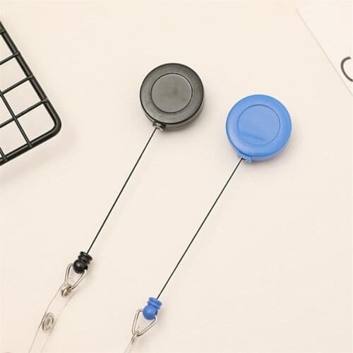 Retractable Ski Pass ID Card Badge Holder Reel Pull Key Name Tag Card Holders Recoil Reels For School Office Company Card Holder