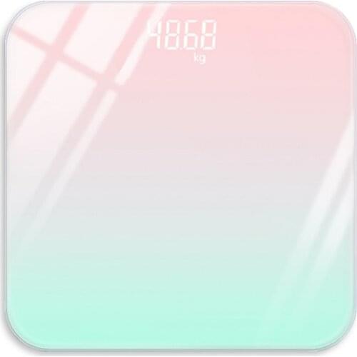 High Precision USB Chargeable Body Weighing Scales LCD Digital Safety Glass 180Kg 396Lb Home Bathroom Scale Pink Purple Black