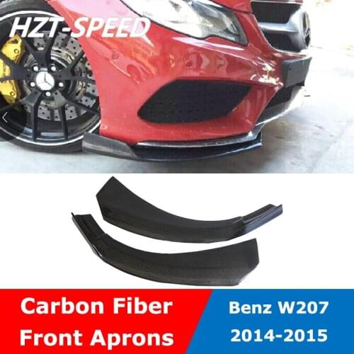 W207 Carbon Fiber Front Bumper Lip Splitter Aprons For Benz W207 E200 E260 E300 Coupe 2014-2015