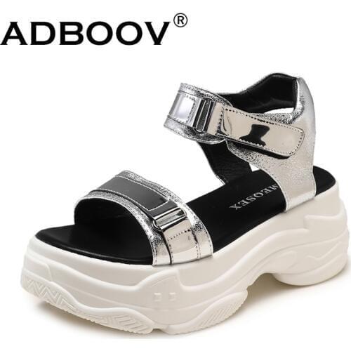 ADBOOV New Platform Sandals Women Thick Sole Summer Chunky Shoes 2 Pieces Flat Sandals Ladies Sandalias Mujer 2019