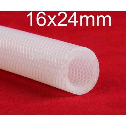 16x24mm braidd silicone tube,food grade reticulated duct chequered Anilox tubing pressure silicone braided hose heat-resistant