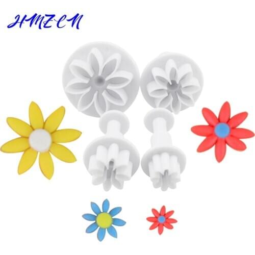 3Pcs/Set Fondant Cookie Cake Cutter Ejector Stamp Plunger Mold Embossed Star DIY Kitchen Baking Cake Decorating Tools