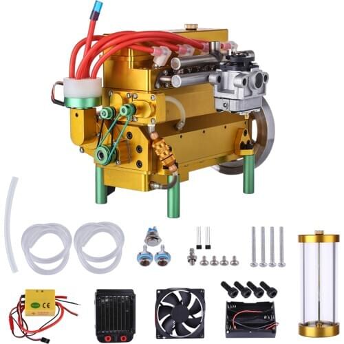 32cc Inline Four-cylinder Water-cooled Gasoline Engine for RC Model Car / Ship / Airplane 2020 new arrival - Yellow