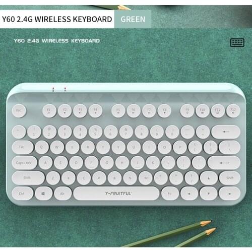 Wireless Mini Gamer Keyboard Computer Laptop Home Office Punk 2.4G Keyboard keycaps Y60 bluetooth