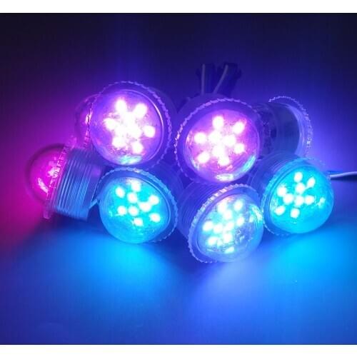 DC12V 35mm 9LEDs UCS1903 Digital Pixel LED Module Light Addressable Sign TV Full Color SMD 5050 RGB Bulb Lamp Waterproof IP67