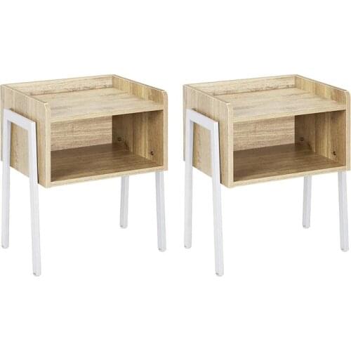 Home Furniture Bedside Table Industrial Style Bedroom Livingroom Cabinet Nightstands Modern Locker Bedside Storage Table HWC