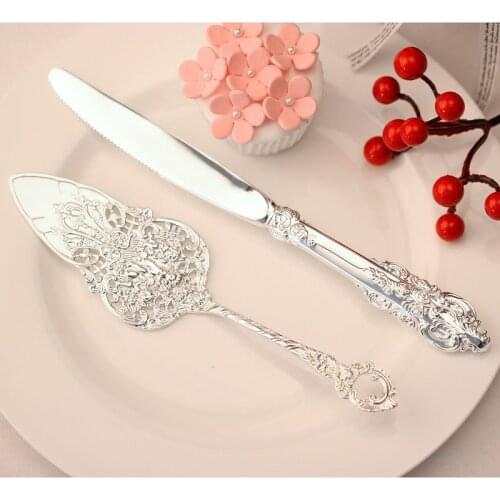 1pc Elegant Wedding Cake Shovel Silver Patula Cheese Knife Cutlery Silverware Butter Cheese Knife Baking Tools Party Decoration