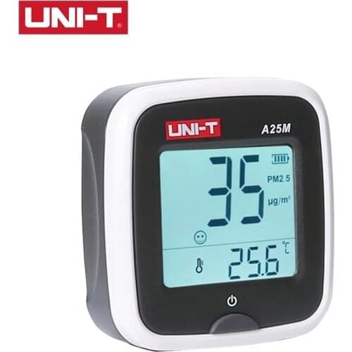 UNI-T A25D/A25F/A25M Air Quality Meters PM2.5 Meter Temperature measurement (°C/°F) LCD Backlight Red Backlight Alarm