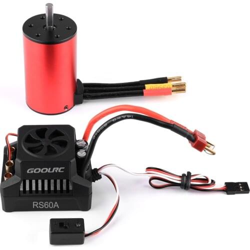 GoolRC 3300KV Brushless Motor and 60A Brushless Splash-Proof Electronic Speed Controller ESC for 1/10 RC Car Crawler
