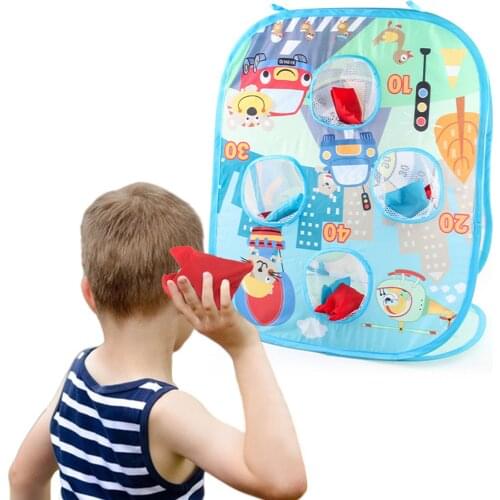 Bean Bag Toss Game For Kids Beach Outdoor Dart Board Game Toys Collapsible Double Sided Ocean Themed Kids Games Set Dropshipping