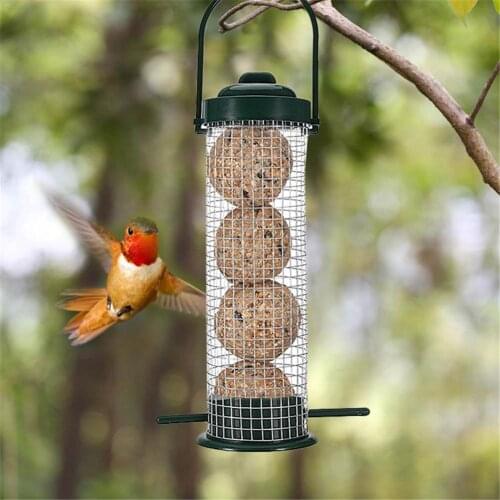 Pet Bird Feeders Hanging Type Outdoor Pet Parrot Seeds Food Feeder Tree Garden Snacks Bucket Holder Bird Feeder Feed Station