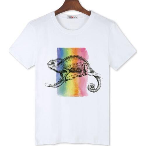 BGtomato colorful tshirt chameleon t shirt men fashion hip hop t shirt original tee shirt homme men clothes 2019