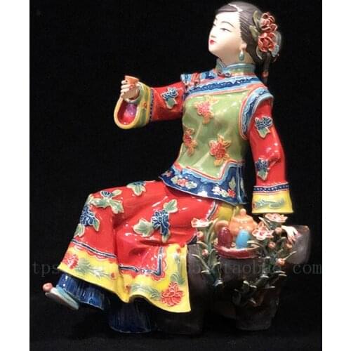 Doll porcelain lady furnishing pieces home TV cabinet classic housewarming gifts boutique Sculpture statue Home Decoration