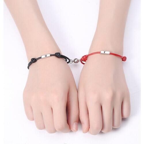 Magnetic Couple Bracelets Sun And Moon Attraction Matching Friendship Gifts For Adjustable Current Trendy Innovative Valentines