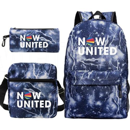 2021 New Mochila Now United Backpack Women NU Team Hip Hop Pencil Case Shoulder Bookbag Zipper Bag Pack Laptop Schoolbags
