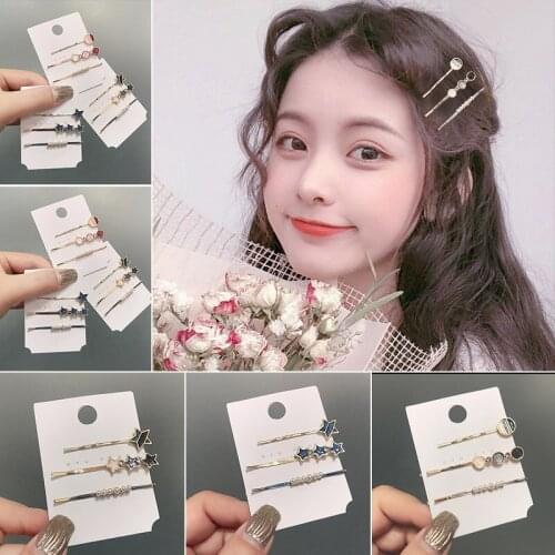 New Fashion 3pcs/Set Heart Hair Clip For Women Korean Hairpin Geometric Metal Hair Barrettes Girl Hair Accessories Hairgrip