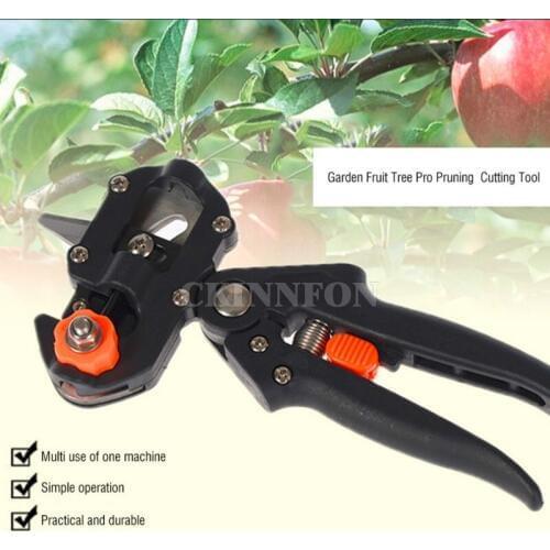 DHL 100PCS Garden Fruit Tree Pro Pruning Shears Scissor Grafting Cutting Tool Snip Secateur Machine + 2 Blade Garden Tools Set