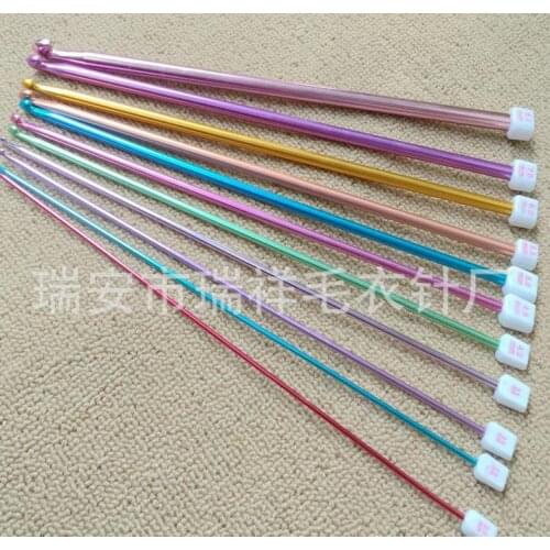 Wholesale 11pcbag 20bag/lot Knitted Needlework Crochet Aluminum Knitting Needles Hooks DIY Tool 27cm Single point NEEDLE-739182