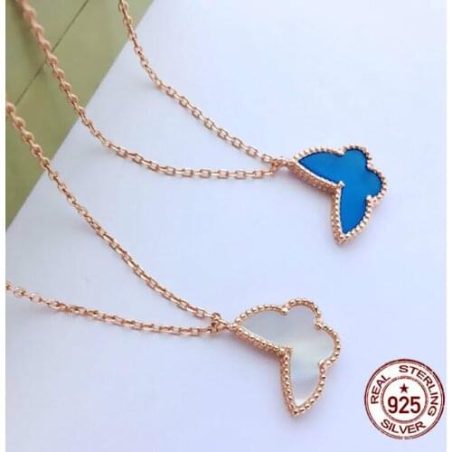 S925 sterling silver necklace new hypoallergenic mini butterfly fashion personality shape simple shape jewelry hot