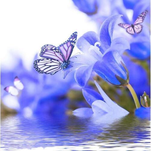 Full 5D Diy Daimond Painting Orchid Butterfly 3D Diamond Painting Full Round Rhinestones Painting Embroidery Decor FR602