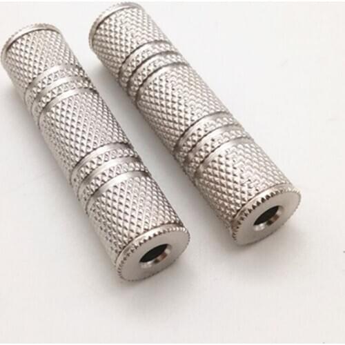 2pcs Stereo Audio Adapter Connector 3.5mm Female To Female Coupler F/F Extension For Dual Channel Stereo Headphone Jack Cables