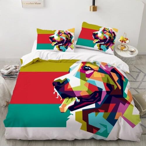 Luxury 3D Bedding set Europe Queen King Double Duvet cover set Bed linen Comfortable Blanket/Quilt cover Bed Set Colorful dog