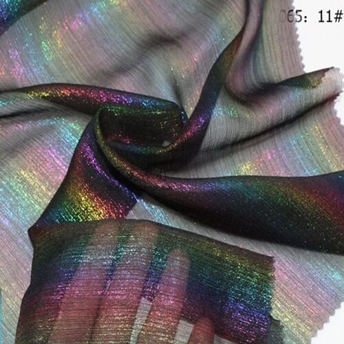 Cosplay Chiffon Fabric 30D Crepe Magic Rainbow Bronzed Fabric Shiny Fabric Bronzing Costume Dress Fabric DIY