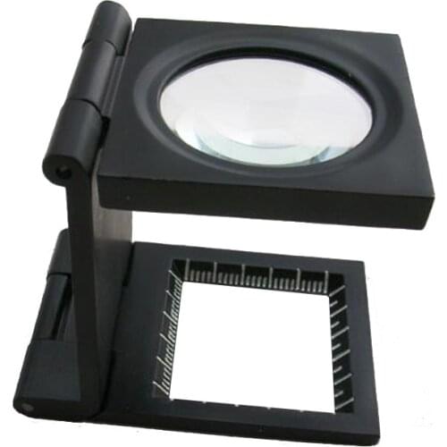 Textile Zinc Alloy Photo Cloth Mirror 10X Magnifying Glass HD Pigeon Eye Insect Plant Desktop Portable Magnifying Glass