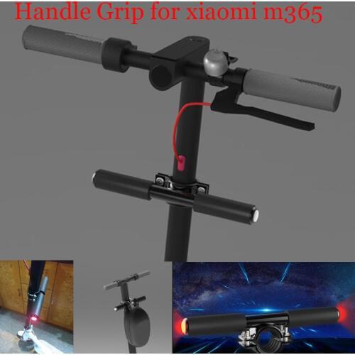Upgraded Kid Scooter Grips Child Electric Skateboard Handle Grip Bag Bar Holder with Warning Light for Xiaomi Mijia M365 Scooter