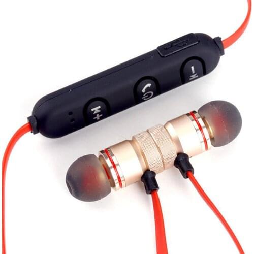 Xt-6 Fashion Magnetic Wireless Bluetooth 4.1 Earphone Sweatproof Sports Music Headphones Stereo Headset With Microphone