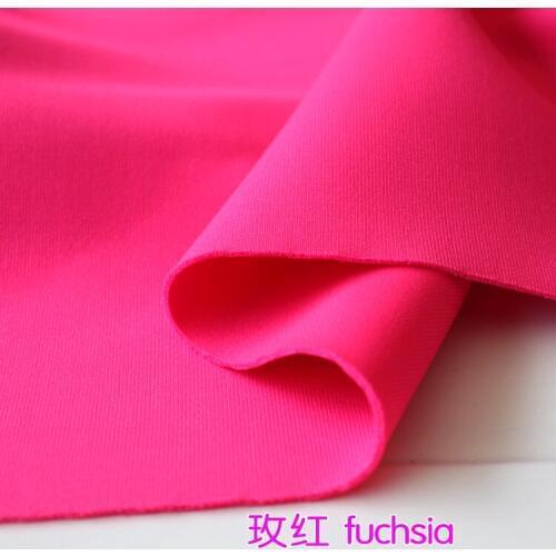 Thick Stretch Spandex Fabric Fuchsia Knitted Fabric Stretchy Jersey Fabric skirt Sold By The Yard Free shipping