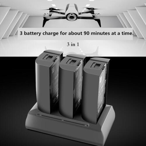 3 in 1 Battery charger Intelligent Parallel Charging board Hub quick charging of 3 batteries for Parrot Bebop 2 drone FPV
