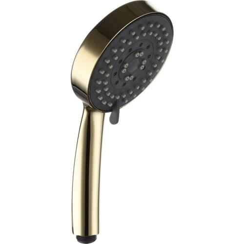 Gold 5 function round hand-held shower shower bathroom rain shower shower head supercharged lotus head