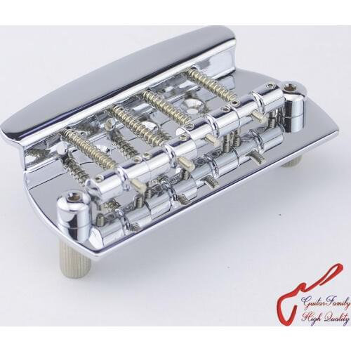 1 Set GuitarFamily Four 4 Strings Electric Bass Bridge For Musicman Bass Chrome ( #1248 ) MADE IN KOREA