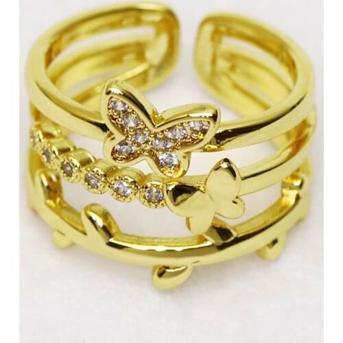 10Pcs Gold color Bang rings Adjustable jewelry ring rings accessories jewelrys for women Rings jewelry ring 8404