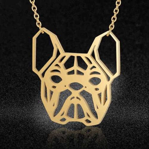 100% Stainless Steel Animal Bulldog Fashion Necklace for Women Special Gift Wedding Party Necklaces Wholesale