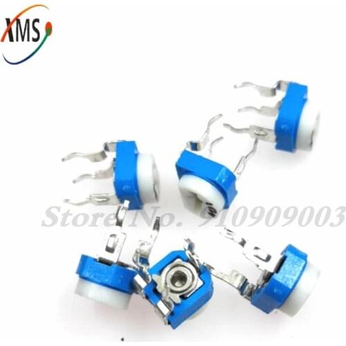 50pcs RM065 RM-065 100 200 500 1K 2K 5K 10K 20K 50K 100K 200K 500K 1M ohm Trimpot Trimmer Potentiometer variable resistor